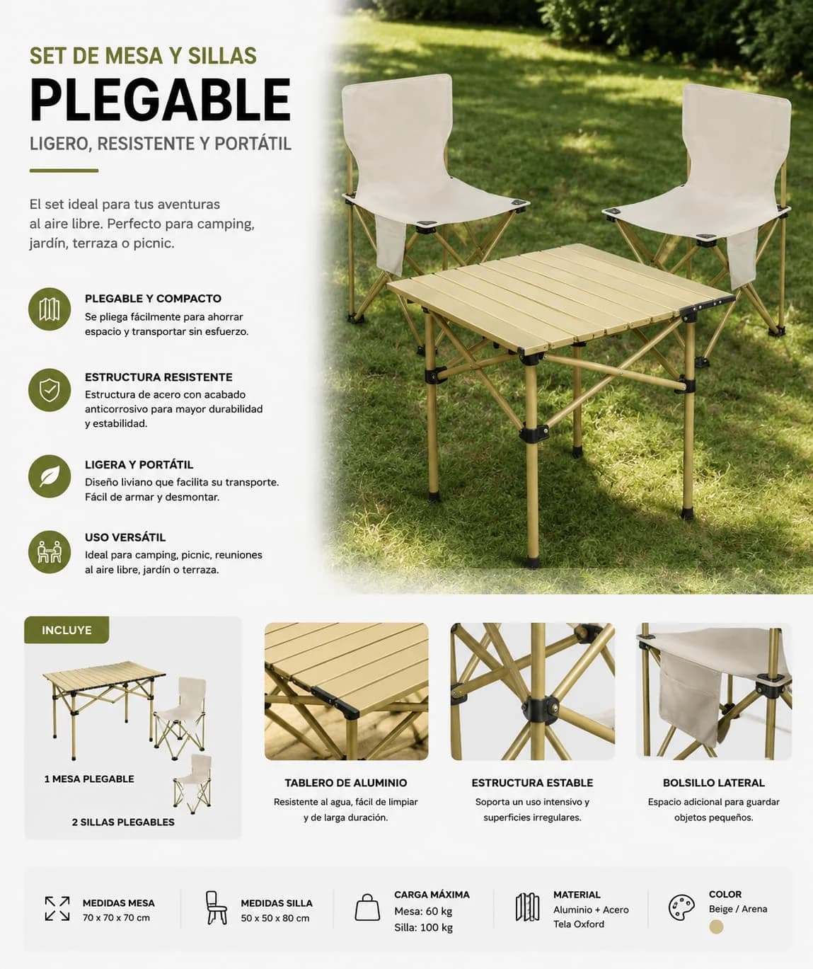 Kit De 2 Sillas +1 Mesa Raus-65539 — imagen 1